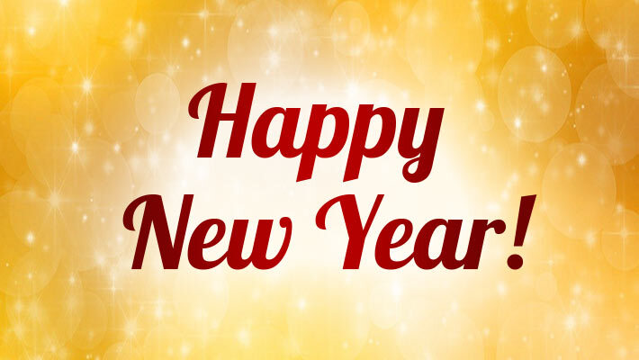Banner with the text, Happy New Year!
