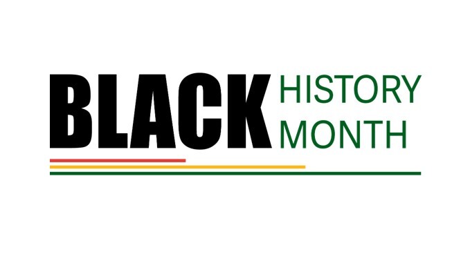 Logo with the text, Black History Month.